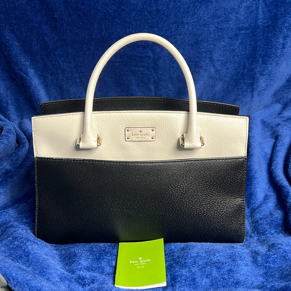 Kate Spade New York Grove Street Caley Handbag Tote Bag Black & White